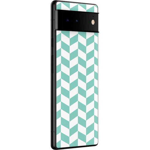 Blue White Chevron Google Pixel 6 Pro Skin
